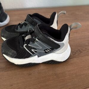 New Balance Kids Black and Gray Sneakers